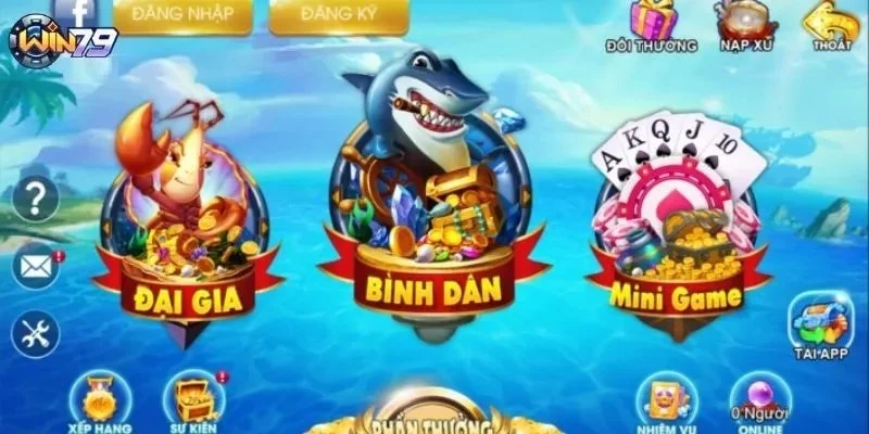 Hướng dẫn chi tiết cách chơi bắn cá tại cổng game Win79